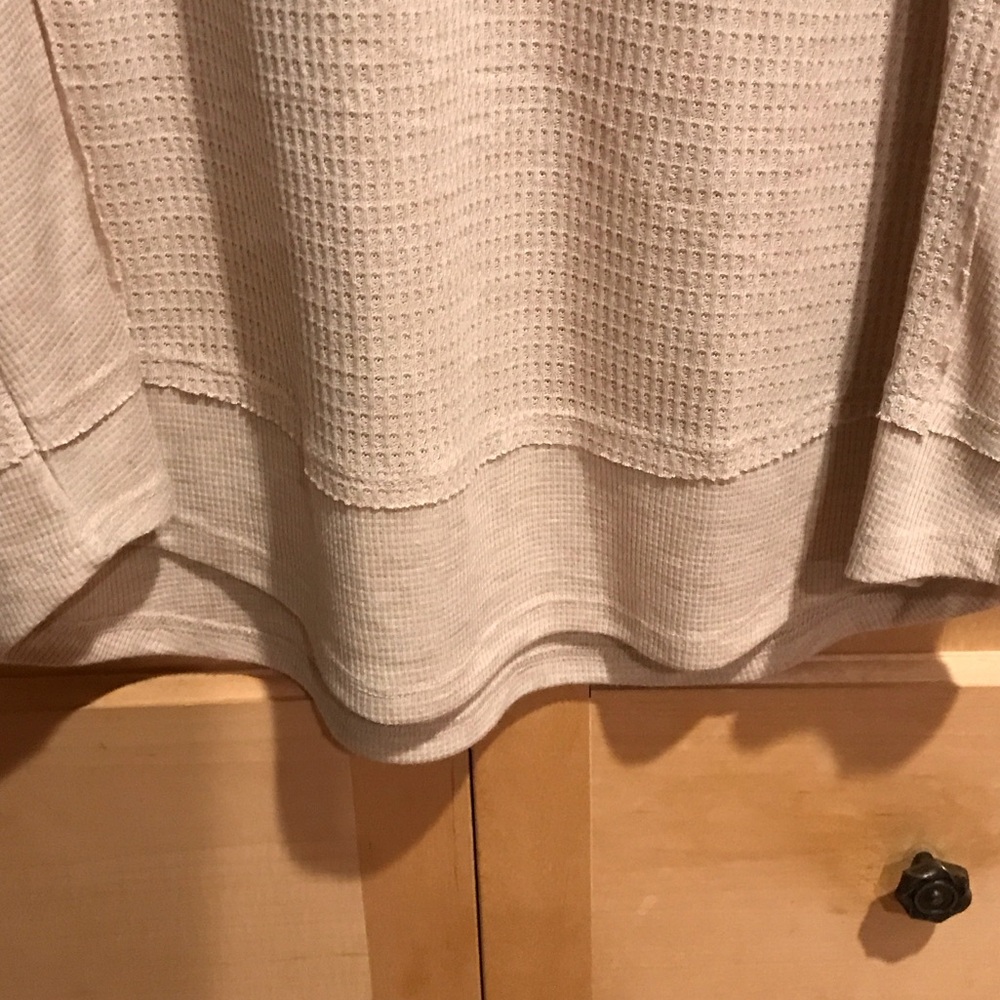 New Christopher & Banks Beige Waffle Knit Top - Picture 5 of 8